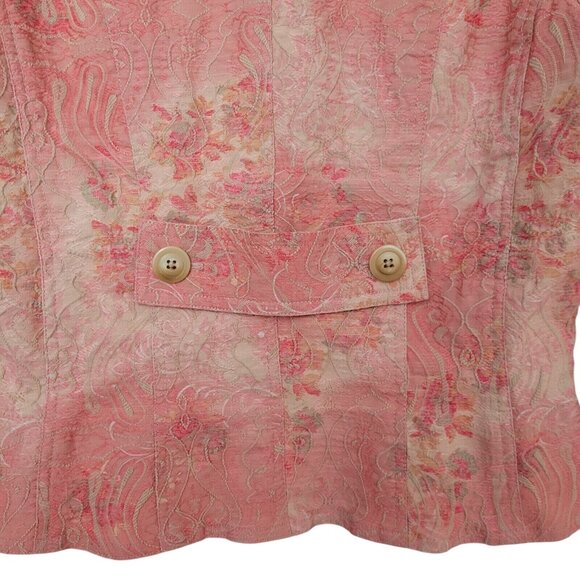 Coldwater Creek Embroidered Paisley Print Jacket Womens Size P6 Career Casual - Picture 11 of 13